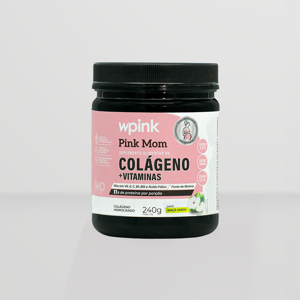 colágeno pink mom - maçã verde - 240g - wp