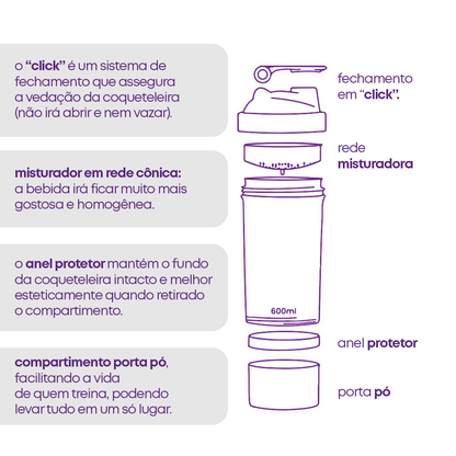 shaker Pro wp - coqueteleira 700 ml