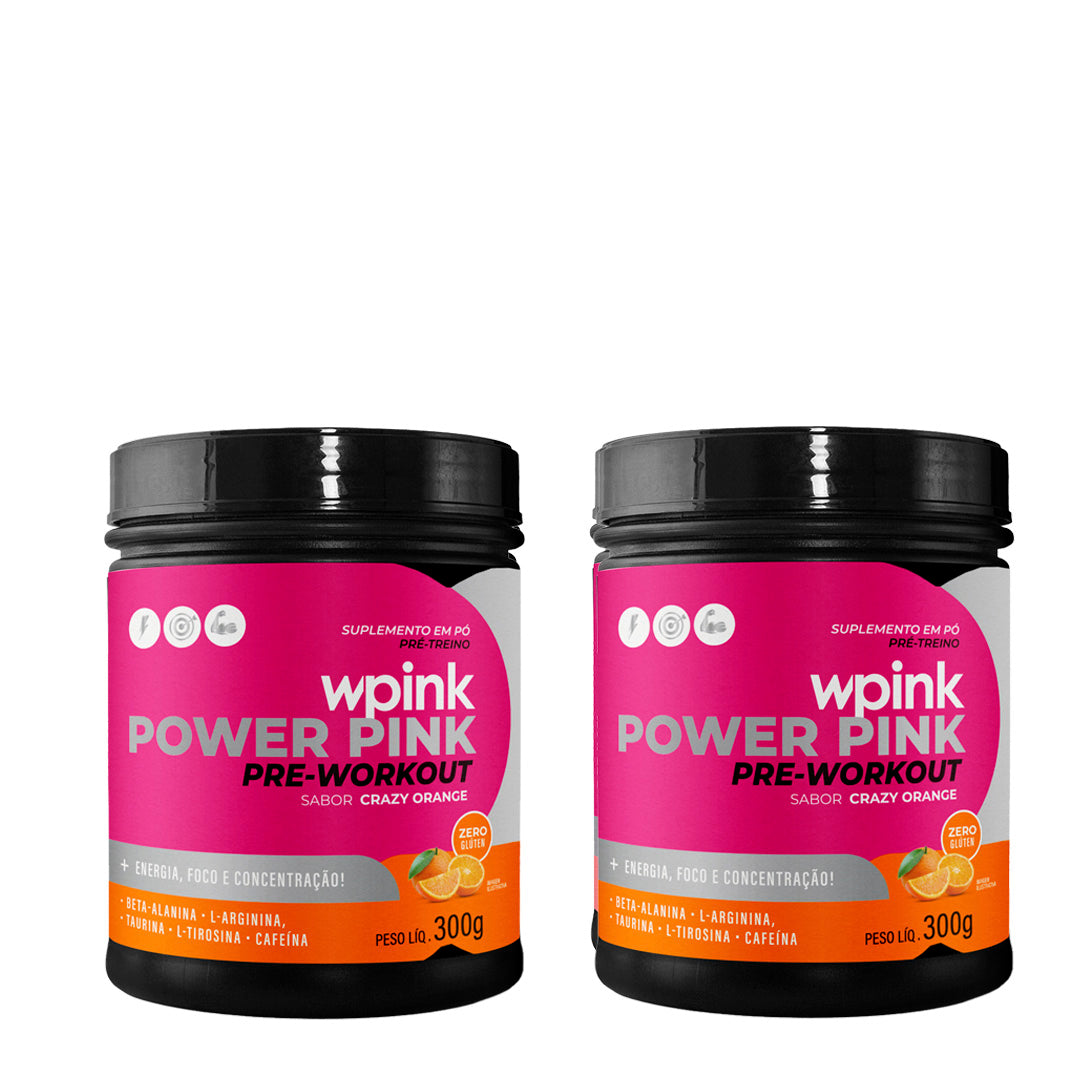 2 super power pink laranja - pré-treino - 300g