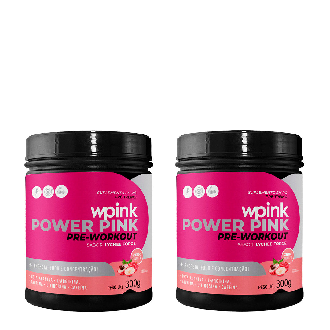 2 super power pink lichia - pré-treino - 300g